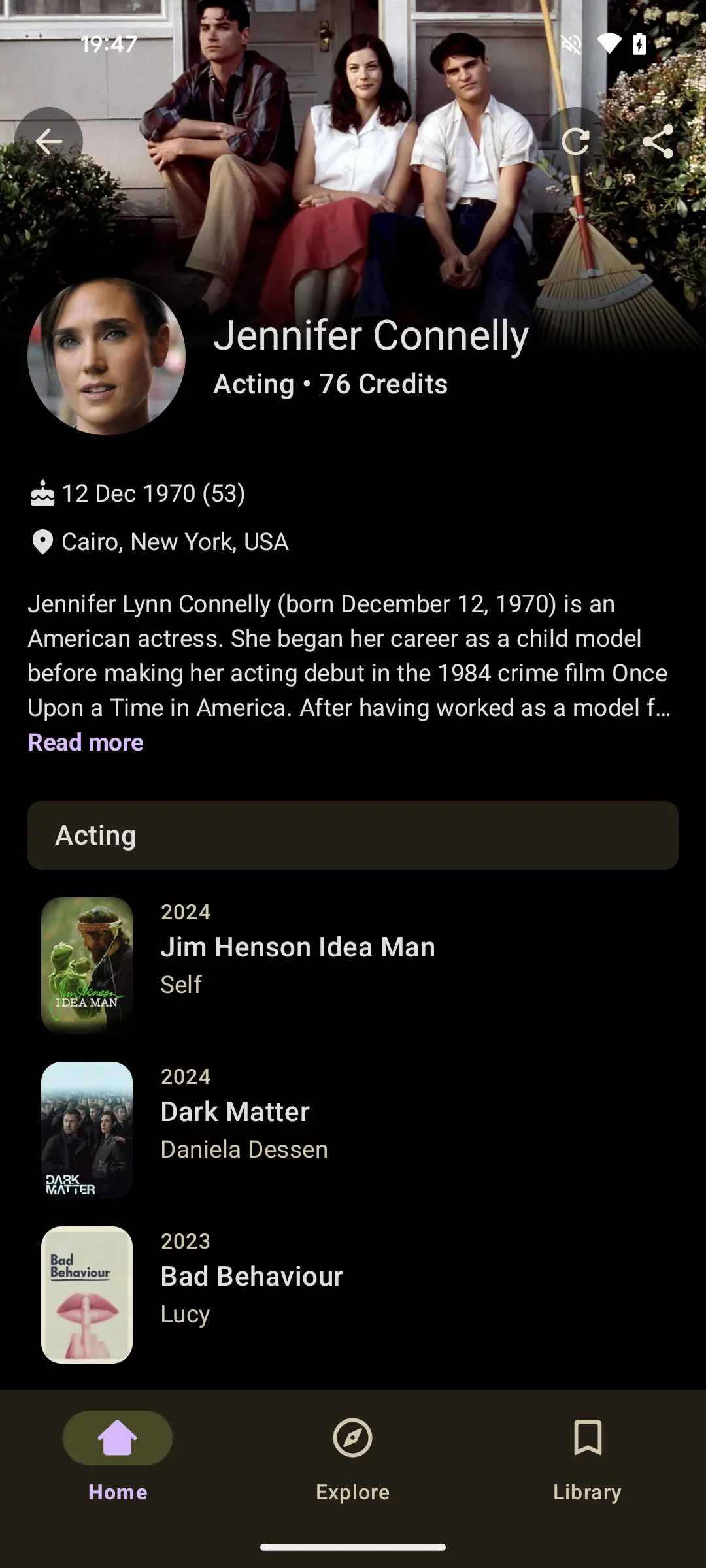 StreamGuide app interface showing viewing statistics and graphs